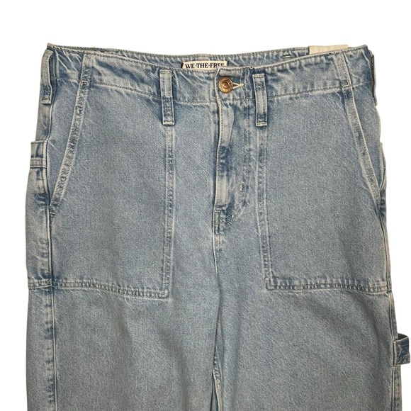 NEW Free People We The Free Major Leagues Mid Rise Cuffed Crop Jeans Size 29 - Picture 6 of 15